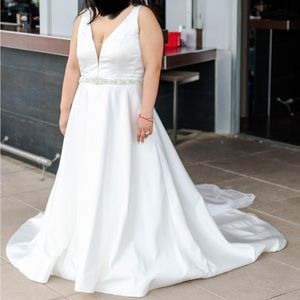 Jasmine F211003 satin wedding dress
